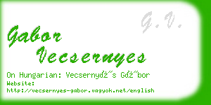 gabor vecsernyes business card